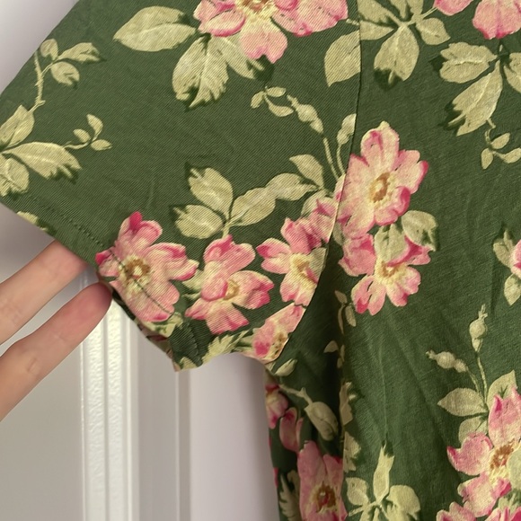 Sezane Green Floral Midi Dress - Picture 5 of 9